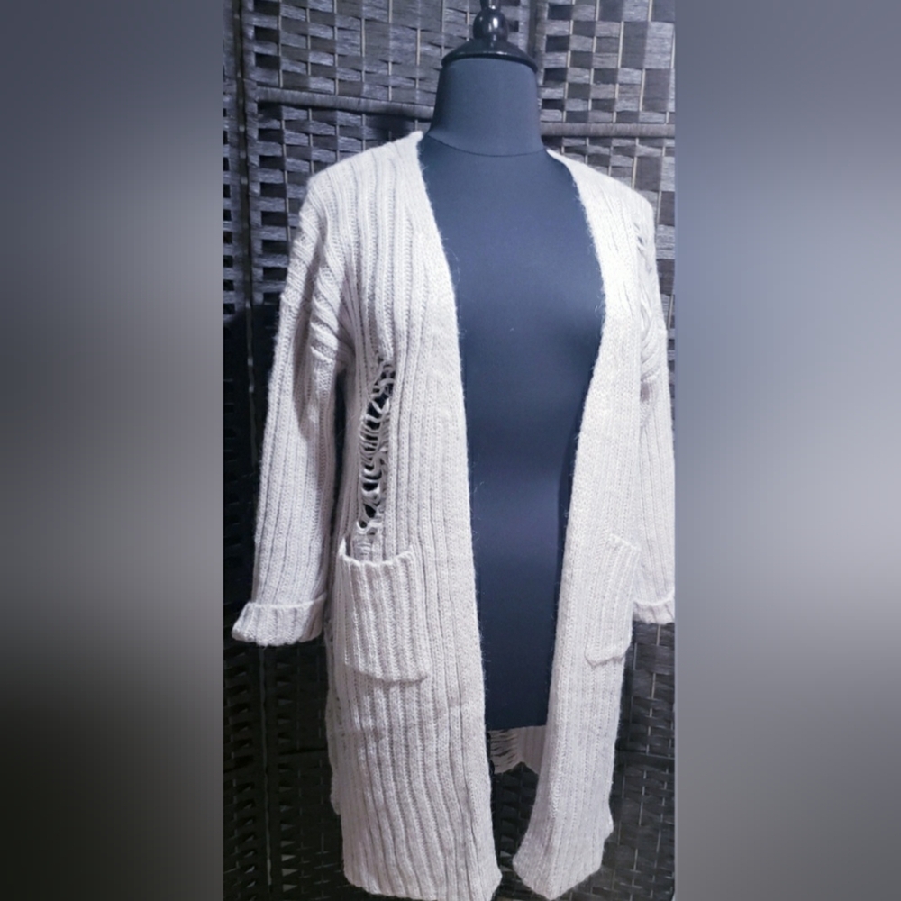 SOLUTION DISTRESSED CARDIGAN